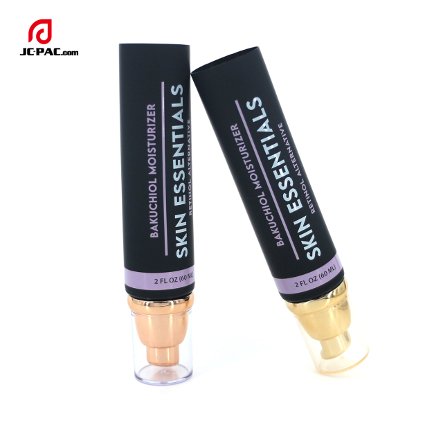 Custom and Wholesale 50ml 5 layer Sunscreen Skincare Empty PE Plastic Tubes Packaging Cosmetic Soft Tube with Airless Pump