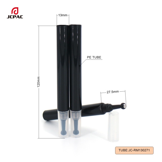 D13mm Empty Cosmetic Plastic Tube 5ml Eye Cream Tube With Single Stainless Roller Ball