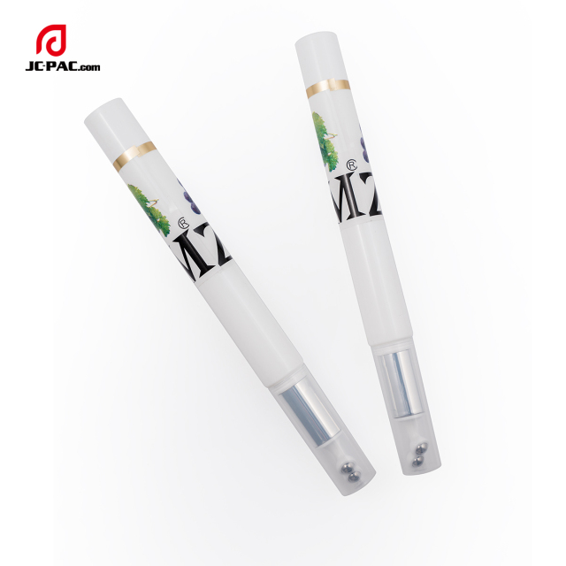 D16mm Cosmetic Plastic Tube 10ml Eye Serum Tube With Double Roller Ball