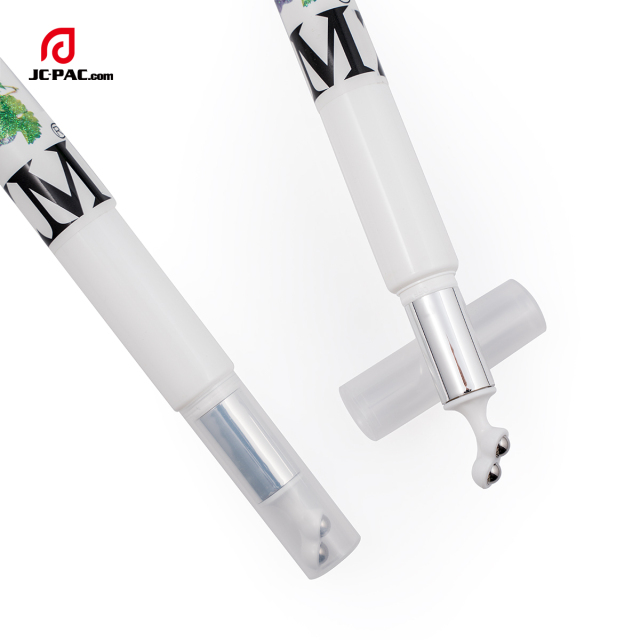 D16mm Cosmetic Plastic Tube 10ml Eye Serum Tube With Double Roller Ball