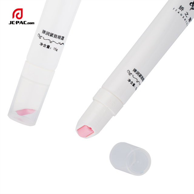 D19mm Empty Plastic Soft Tube For Firming Eye Cream 15g Skin Care Plastic Tube With Plastic Roller Ball