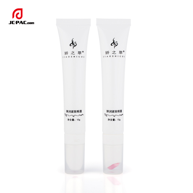 D19mm Empty Plastic Soft Tube For Firming Eye Cream 15g Skin Care Plastic Tube With Plastic Roller Ball