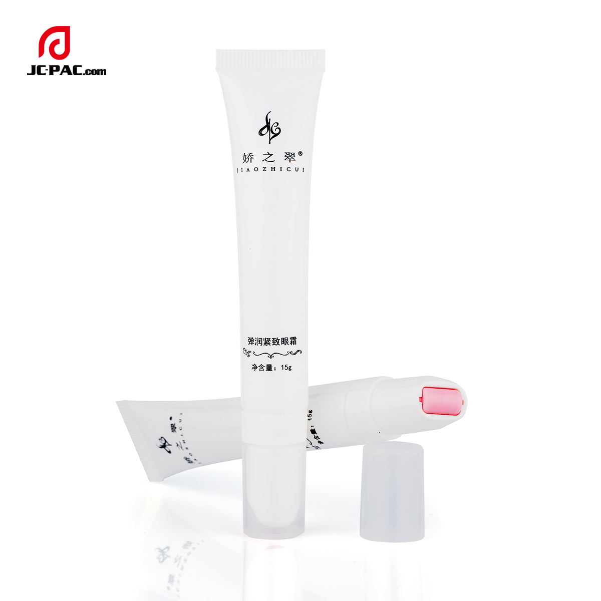 D19mm Empty Plastic Soft Tube For Firming Eye Cream 15g Skin Care Plastic Tube With Plastic Roller Ball
