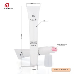 D19mm Empty Plastic Soft Tube For Firming Eye Cream 15g Skin Care Plastic Tube With Plastic Roller Ball