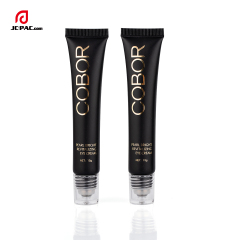 D19mm Matte Black Empty Plastic Tube Eye Cream Tube With Single Stainless Roller Ball