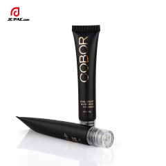 D19mm Matte Black Empty Plastic Tube Eye Cream Tube With Single Stainless Roller Ball