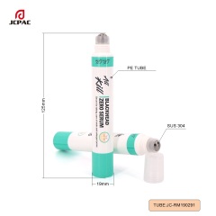 D19mm Empty Soft Tube With Stainless Steel 15g Roller Ball Plastic Tube For Deep Pore Cleanser
