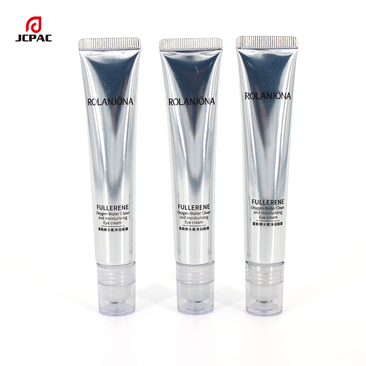 D19mm Roller Ball Tube For Eye Massage Serum 20ml Empty High Light Aluminum Plastic Tube With 3 Roller Ball