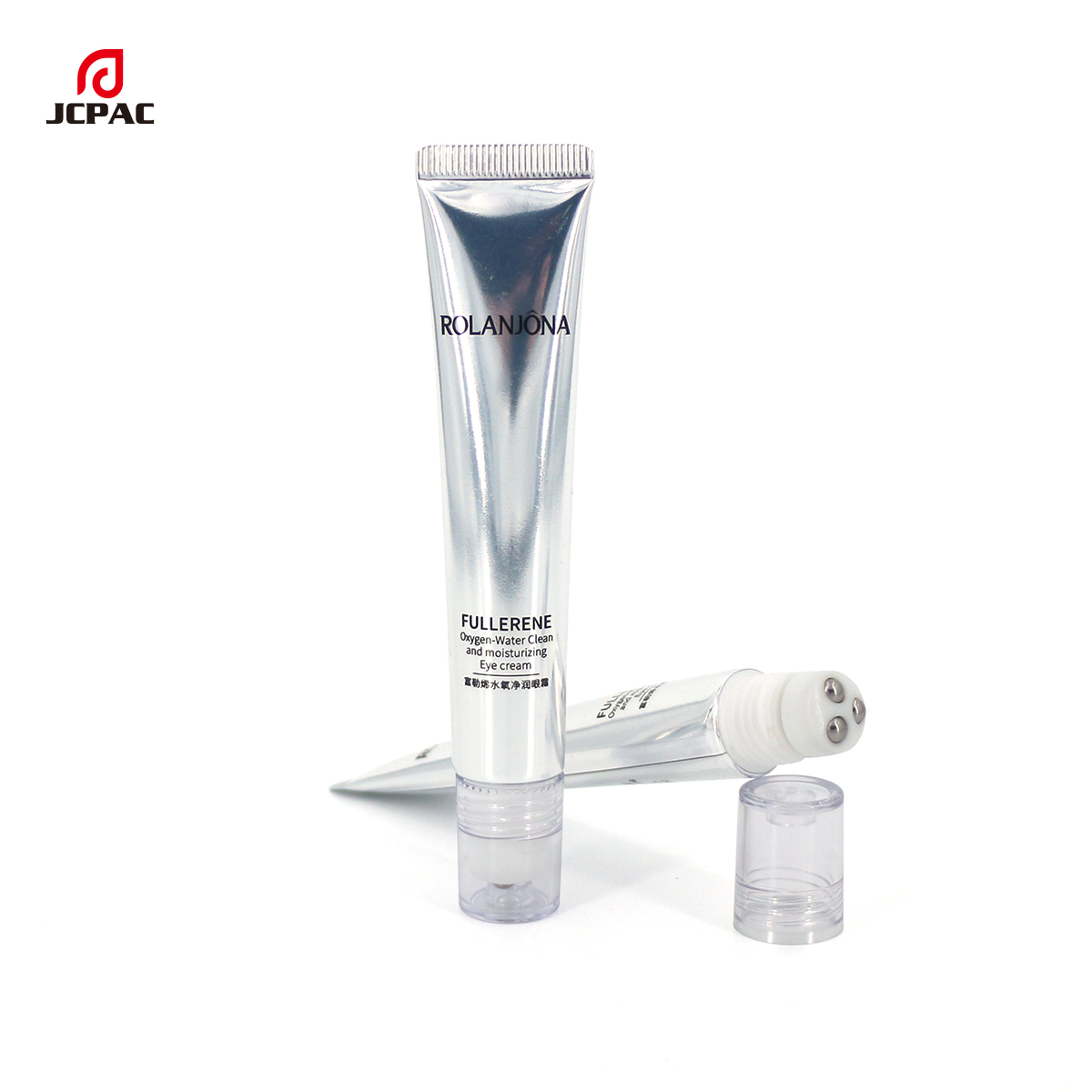 D19mm Roller Ball Tube For Eye Massage Serum 20ml Empty High Light Aluminum Plastic Tube With 3 Roller Ball