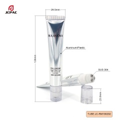 D19mm Roller Ball Tube For Eye Massage Serum 20ml Empty High Light Aluminum Plastic Tube With 3 Roller Ball