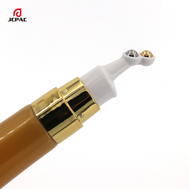 D22mm Cosmetic Airless Pump Plastic Tube 30ml Eye Cream Tube With Double Roller Ball