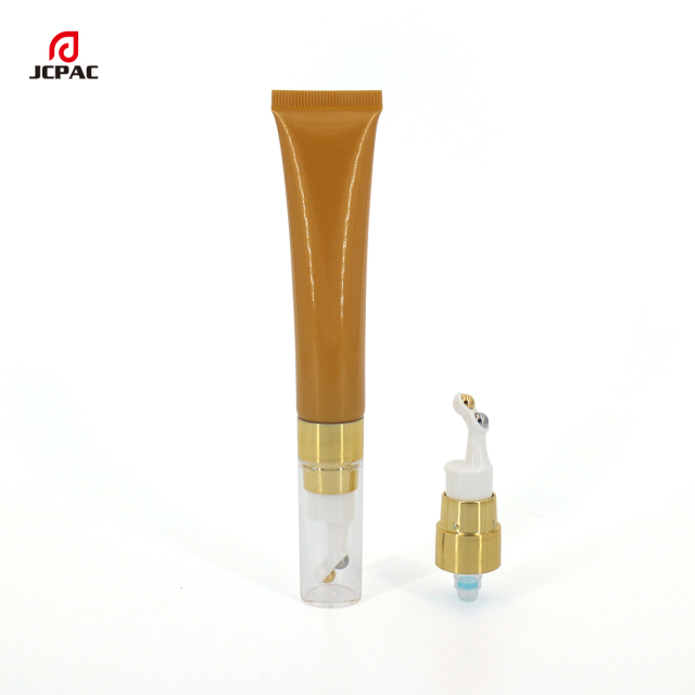 D22mm Cosmetic Airless Pump Plastic Tube 30ml Eye Cream Tube With Double Roller Ball