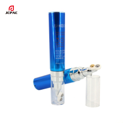 D30mm Cosmetic Airless Pump Aluminum Plastic Tube 30ml Facial Cream Tube With Massage Roller Ball