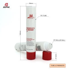 Round 100ml Cosmetic Lotion Tube with Roller Ball Applicators Deodorant Tube Package