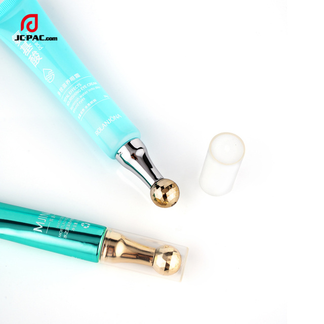 10ml 15ml High Quality Wholesale Plastic Massage Head Eye Cream Lip Cream Tube Customized Color with Ball Massage Applicator