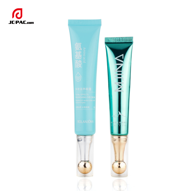 10ml 15ml High Quality Wholesale Plastic Massage Head Eye Cream Lip Cream Tube Customized Color with Ball Massage Applicator