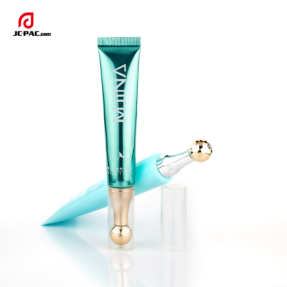 10ml 15ml High Quality Wholesale Plastic Massage Head Eye Cream Lip Cream Tube Customized Color with Ball Massage Applicator