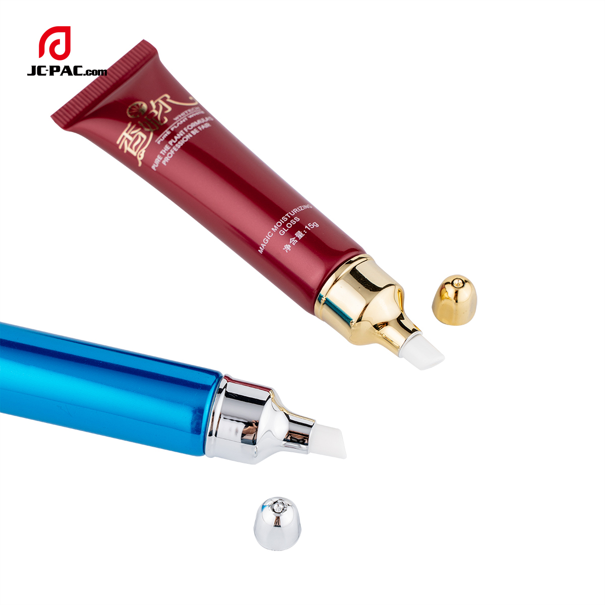 Manufacturer Empty PE Eye Cream Tube Cosmetic Packaging Squeeze Tube with Long Nozzle Custom Medical Gel Container