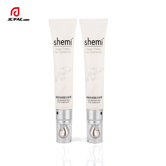 20ml Empty Eye Cream Applicator Tube Cosmetic Eye Cream Tube Packaging With Zinc Alloy Metal Applicator Tip