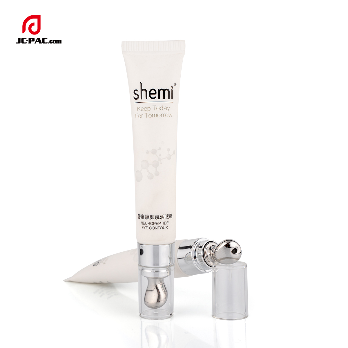 20ml Empty Eye Cream Applicator Tube Cosmetic Eye Cream Tube Packaging With Zinc Alloy Metal Applicator Tip