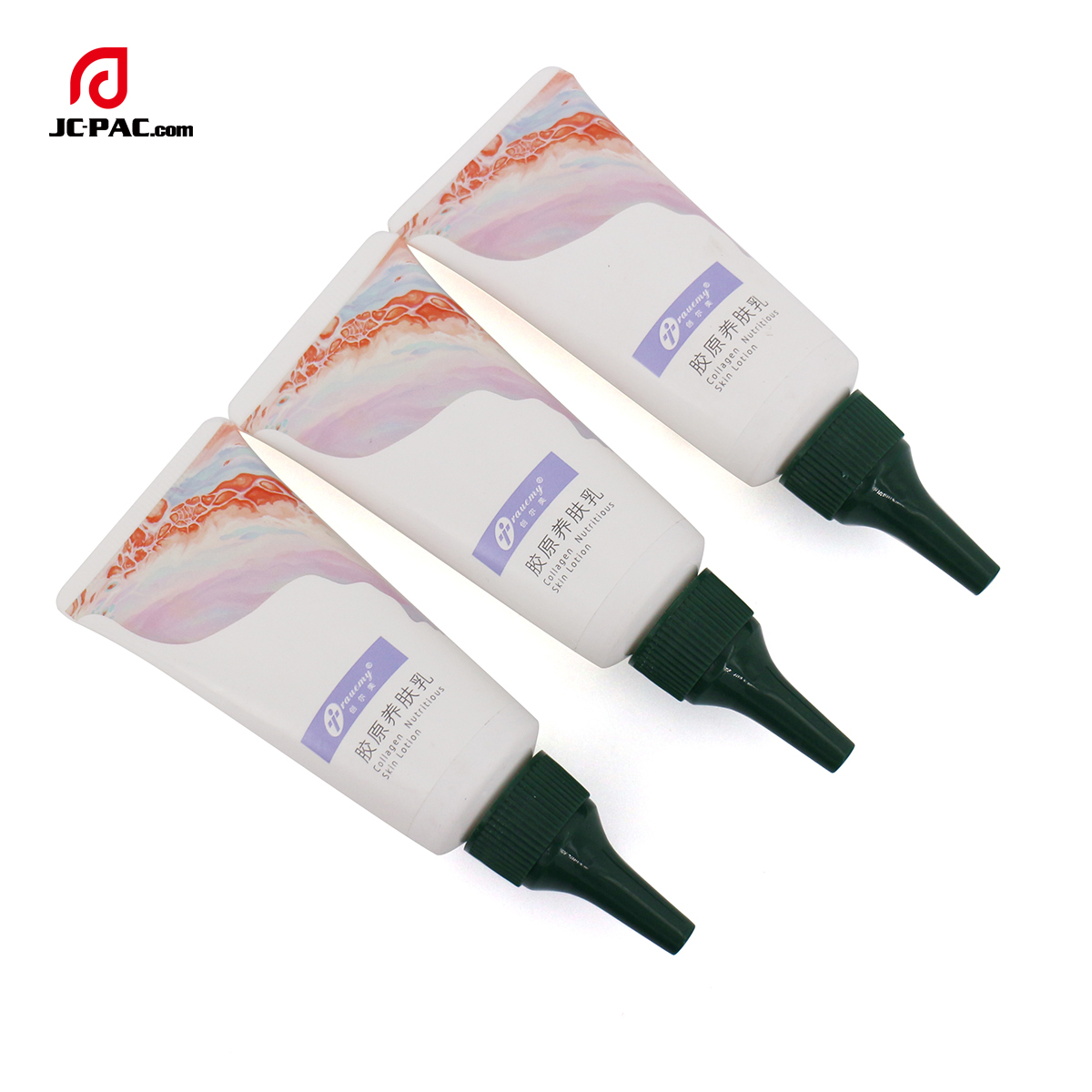 Eco Friendly Recyclable 240ml Central Dispensing Soft Tube Foundation Cosmetic Face Cream Plastic Tubes Twist Lock Cap