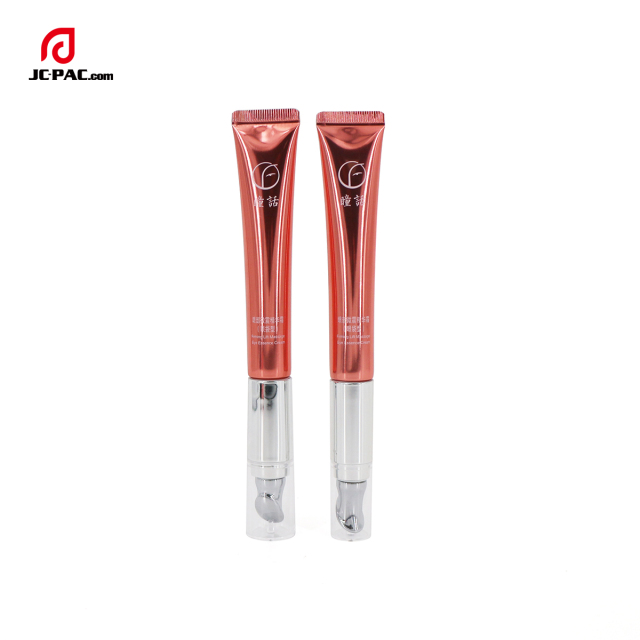 15ml 20ml Vibration Cosmetic Eye Cream Tube With Metal Applicator Eye Serum Lotion Packaging tube