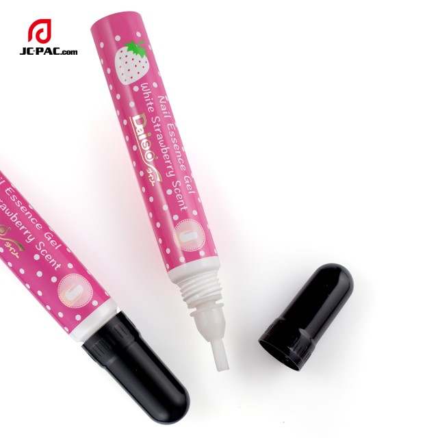 Empty Nail Polish Soft Tube Cosmetic Packing Tube For Cuticle Oil With Auto ON/OFF Control Brush