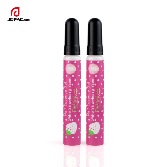 Empty Nail Polish Soft Tube Cosmetic Packing Tube For Cuticle Oil With Auto ON/OFF Control Brush