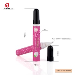 Empty Nail Polish Soft Tube Cosmetic Packing Tube For Cuticle Oil With Auto ON/OFF Control Brush