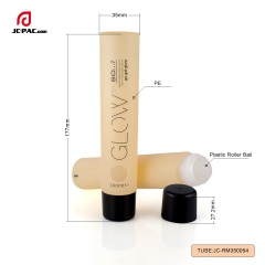 100ml Plastic Ball Roll On Underarm Plastic Cosmetic Tube With Massage Ball Roller Deodorant Container
