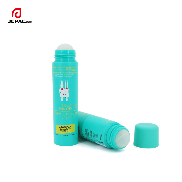 50ml Plastic Ball Roll On Anti-Chafing Protection Lotion Tube With Ball Roller Deodorant Container