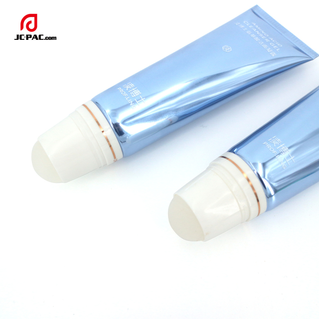 Empty Plastic Ball Roll On Underarm Aluminum Plastic Tube With On/Off Ball Roller Deodorant Container