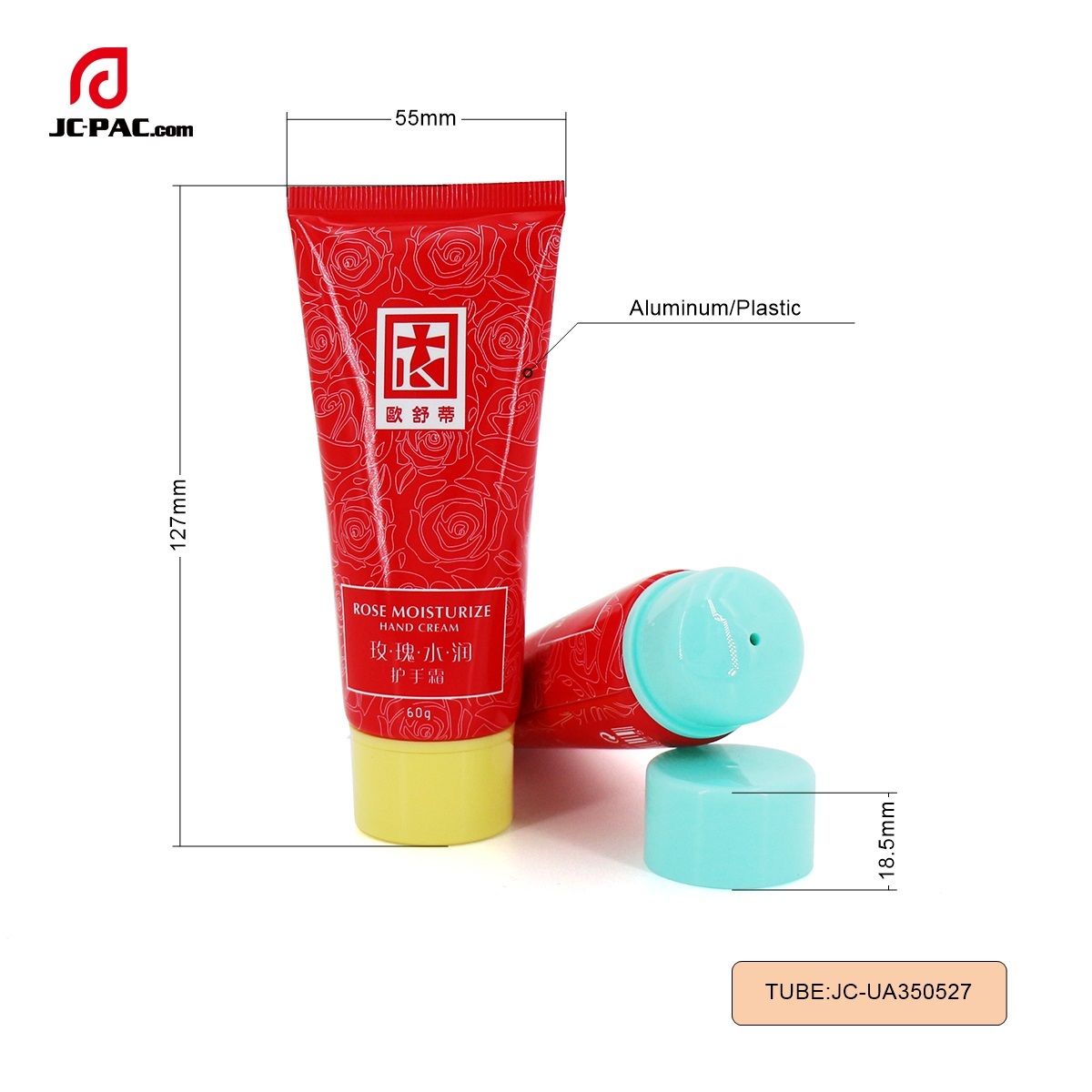 Aluminum Plastic Tube For Deodorant Container 60g Deodorant Balm Tube