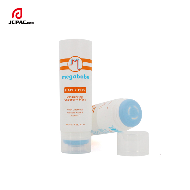 Customizable Empty Deodorant Tube Cosmetic Packaging Rubber Head Applicator Container For Hair Emoving Cream Sunscreen Cream
