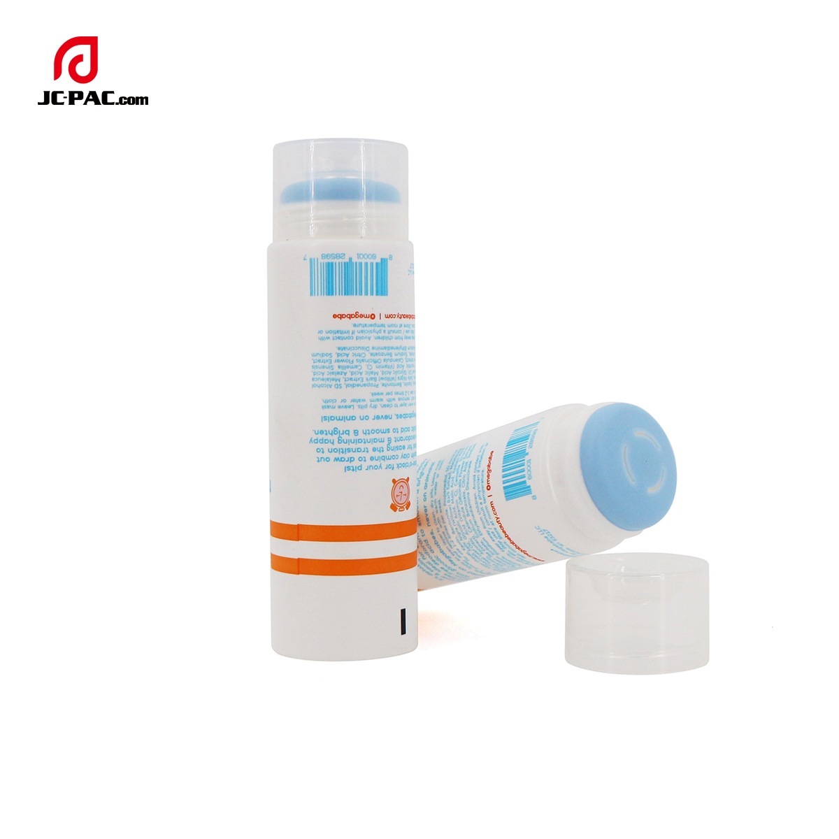 Customizable Empty Deodorant Tube Cosmetic Packaging Rubber Head Applicator Container For Hair Emoving Cream Sunscreen Cream