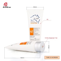 100gr Easy Open Cap Tube Cosmetic Plastic Center Dispense Tube Packaging Sunscreen Lotion