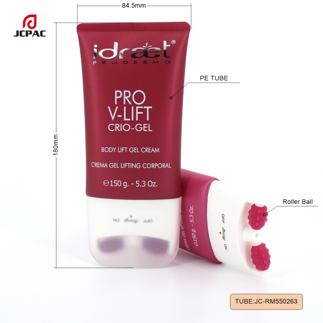 150g Empty Massage Cream Tube With Roller Ball  Body Lift Gel Cream Tube With Roller Ball Applicator