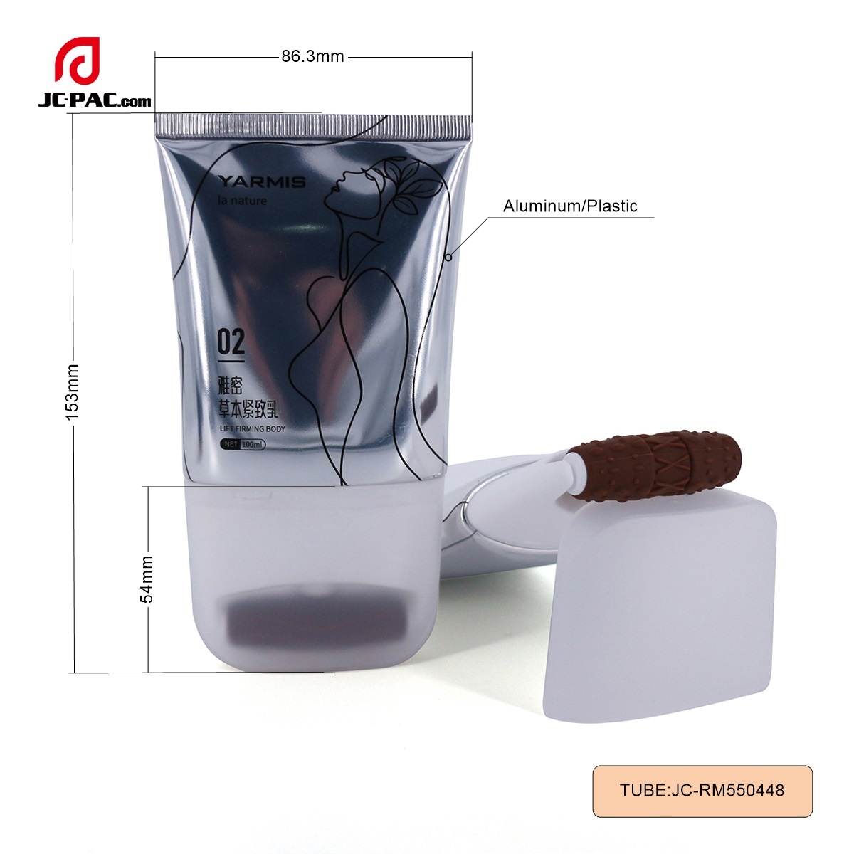 100g Aluminum Plastic Tube With Roller Ball  Roller Ball On Body Massage Lotion Cream Tube