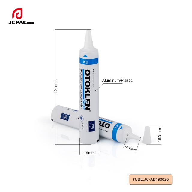 19mm Diameter Aluminum Plastic Tube for Ointment Packaging with Nozzle Tip Medical Emulsifiable Paste Laminated Packaging Tube