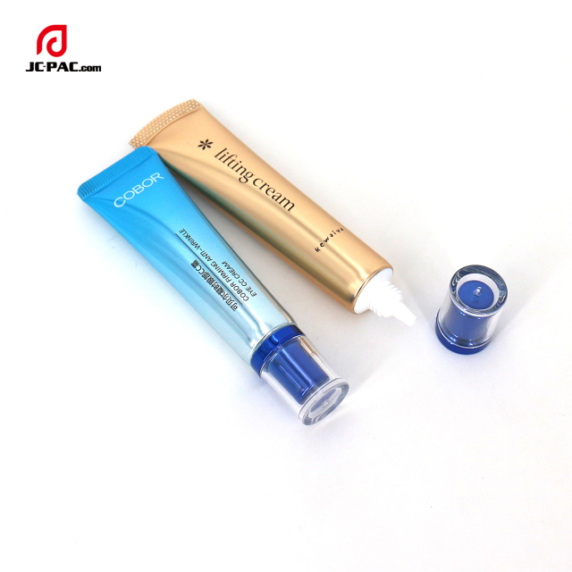 19mm Diameter Aluminum Plastic Tube Eye CC Cream Lifting Cream Packaging 10ml 15ml Laminated Cosmetics Tube with Acrylic Cap