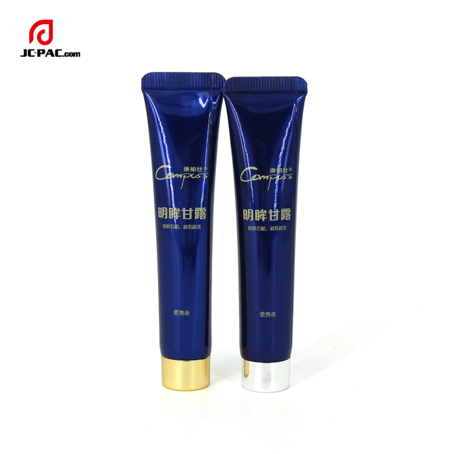 19mm Diameter Aluminum Plastic Blue ABL Tube Aluminum Barrier Laminated Tube With Screw Cap Cosmetic Container For Face Cream Packaging