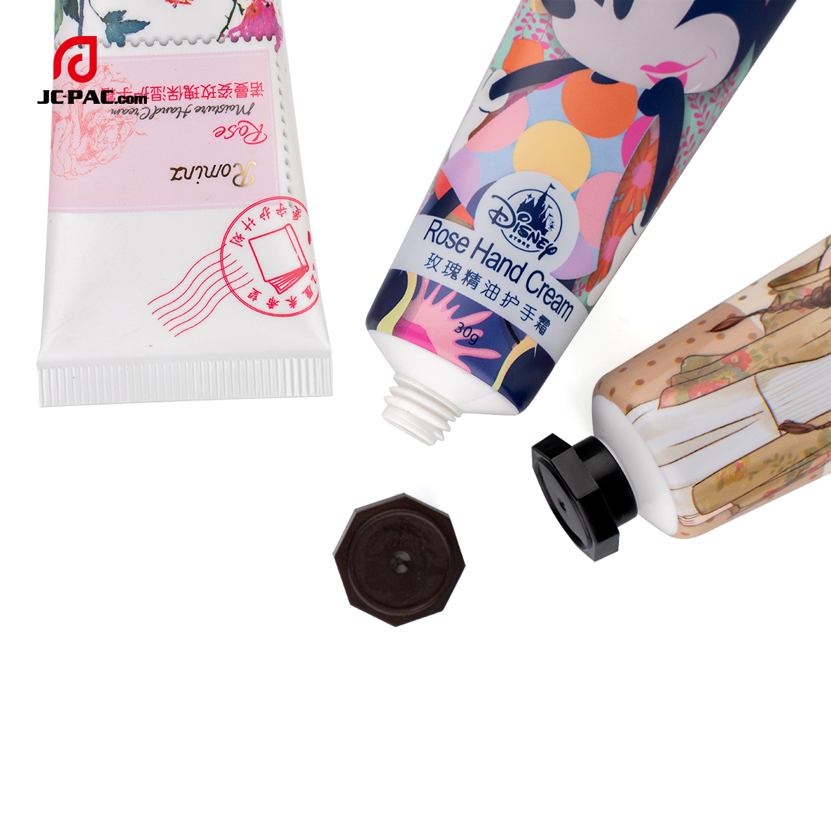 30g 40g Make Up Aluminum Plastic Collapsible Tubes With Black Octagonal Screw on Cap Hand Cream Lotion Cosmetics Packaging Tube