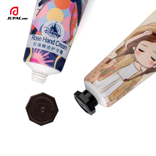 30g 40g Make Up Aluminum Plastic Collapsible Tubes With Black Octagonal Screw on Cap Hand Cream Lotion Cosmetics Packaging Tube