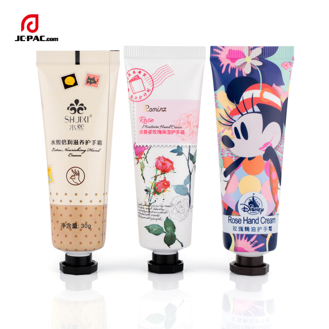 30g 40g Make Up Aluminum Plastic Collapsible Tubes With Black Octagonal Screw on Cap Hand Cream Lotion Cosmetics Packaging Tube