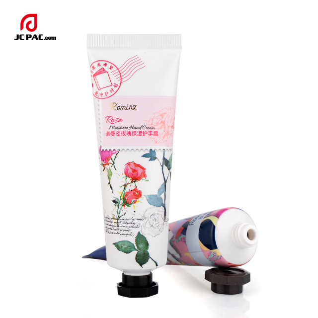 30g 40g Make Up Aluminum Plastic Collapsible Tubes With Black Octagonal Screw on Cap Hand Cream Lotion Cosmetics Packaging Tube