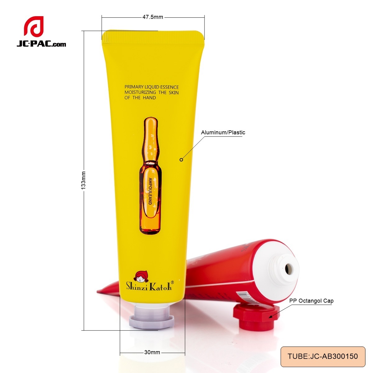 30ml Laminated Tube Hand Cream D30mm Empty 40ml 50ml ABL TUBE Labeling Sunscreen Cream Cosmetic Packaging Tube with Octangle Cap