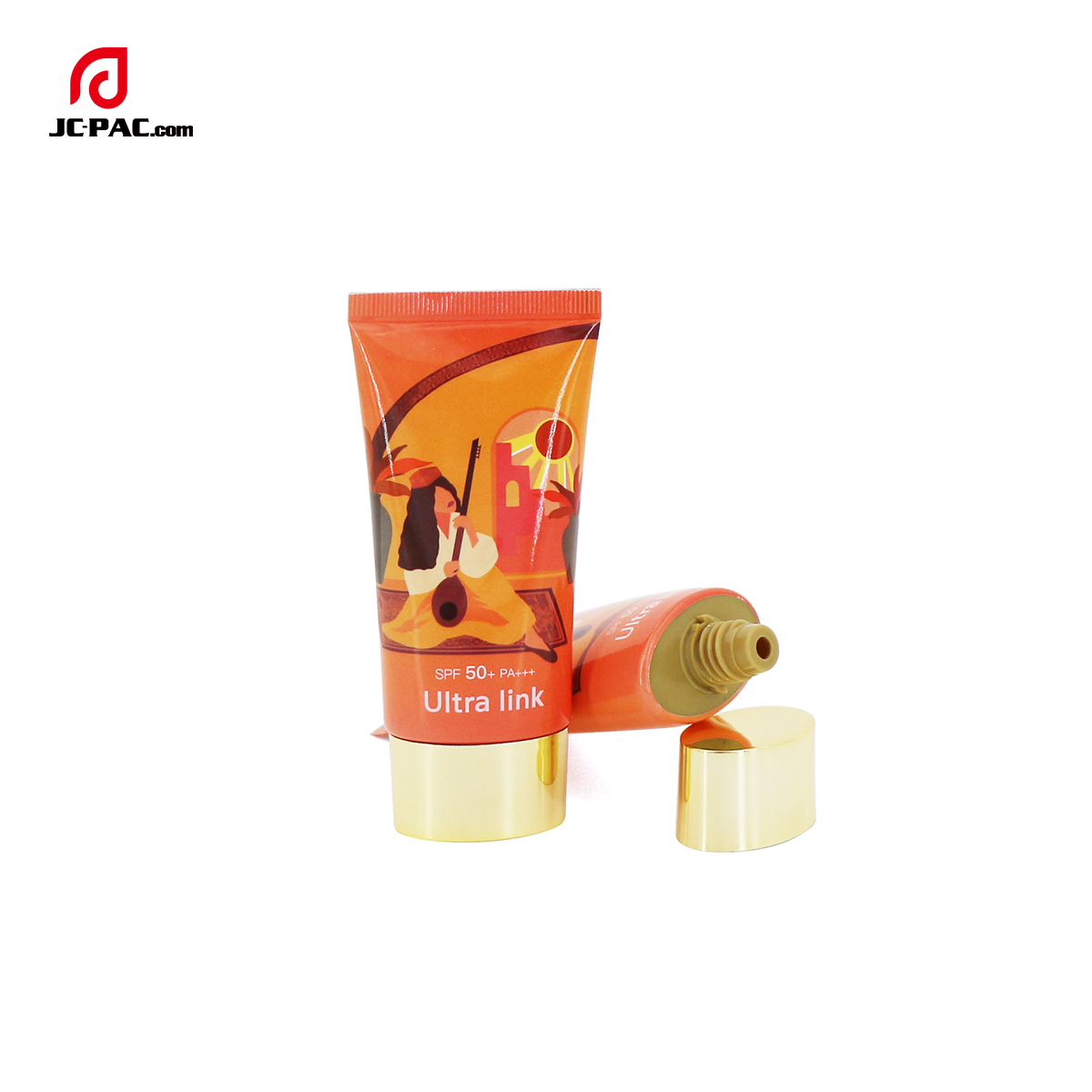30g 40g 50g 60g Aluminium Plastic Oval Tube for Sun Block Cream BB Cream Sunscreen Packaging Flat Tube Cosmetics Containers