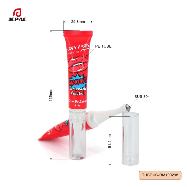 Cosmetic Plastic Tube For Hair Growth Serum 15ml 20ml Scalp Care Tube With Massage Roller Ball