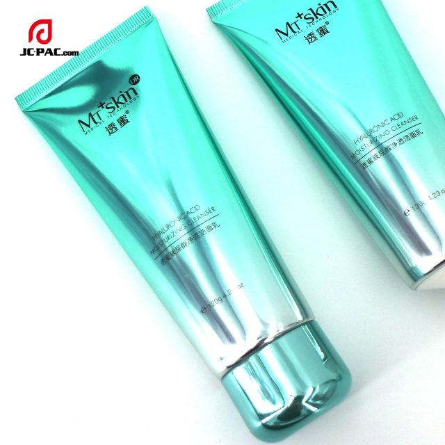 Luxury Round Aluminum ABL Laminated Tube for Empty Hand Cream and Facial Cleanser Cosmetic Packaging with Metalized Cap