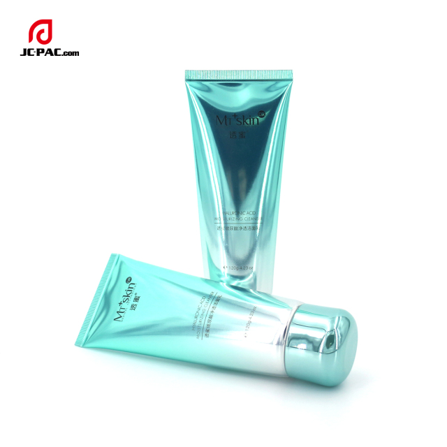 Luxury Round Aluminum ABL Laminated Tube for Empty Hand Cream and Facial Cleanser Cosmetic Packaging with Metalized Cap